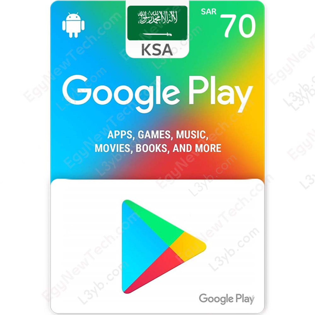 Google SAR 70 KSA Google Play Gift Card Digital Code KSA Google play